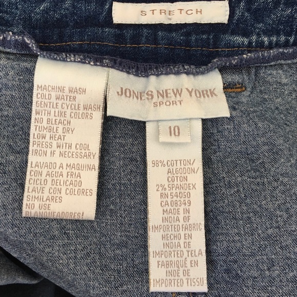 90s Y2K Jones New York Blue Denim Skirt Size 10 Waist 31 inches - Picture 9 of 9